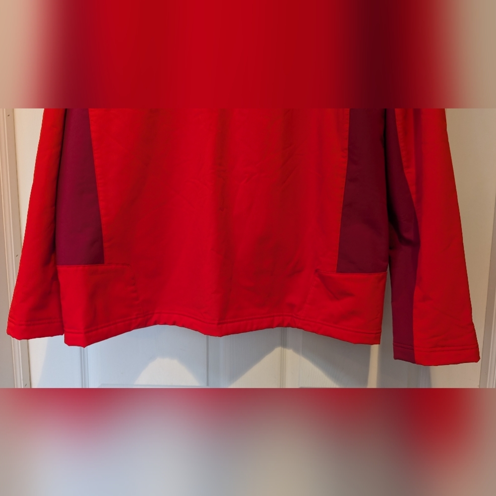 Spyder Men's Two Tone Red 1/4 Quarter Zip Weather Resistant Pullover Jacket XXL - Picture 7 of 14